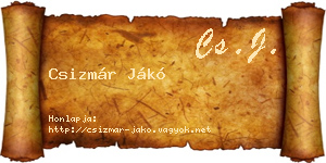 Csizmár Jákó névjegykártya